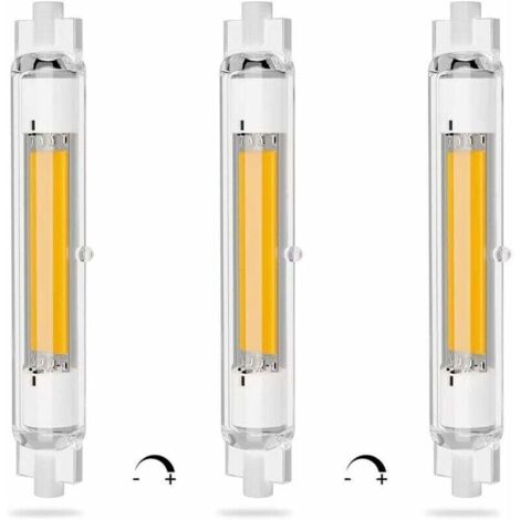 Vtizikl R7S LED 118mm Dimmable 20W Économie Énergie COB Ampoule LED R7S Équivalent à J118mm 200W Halogène Lampe, Blanc Chaud 3000K, Pas Scintillement, 2000LM, Éclairage à Faisceau 360°, CRI 90Ra, Lot 