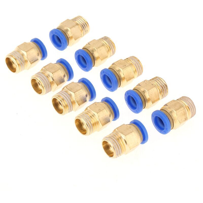 Vtizikl Raccord Pneumatique 8mm, 1/4 BSP Raccords Rapides De Connecteur Pneumatique Droits 10 Pièces Adaptateur De Montage Rapide, Filetage De 8 mm