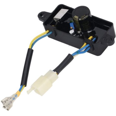 Vtizikl Régulateur de Tension Automatique 2.5KW Régulateur de Tension Générateur AVR Régulateur de Tension monophasé 6 Fils Essence Moteur Régulateur pour 1-2.5KW Générateur 220μF