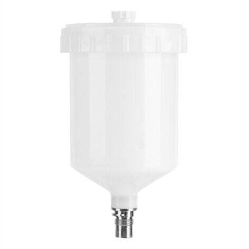 Vtizikl Sata Peinture Tasse en Plastique Tasse Air Gravité Peinture Pot Connecteur de Filetage pour Pistolet Pulvérisateur Capacité 600 Ml