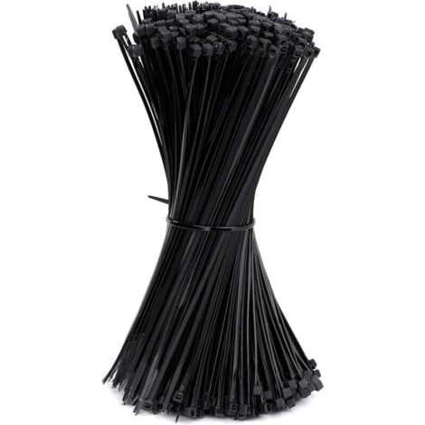 Vtizikl Serre-cables électriques 200 x 2.5 mm Attaches de Cable en Plastique Nylon Autobloquantes Noir 500 Pièces-Fei Yu