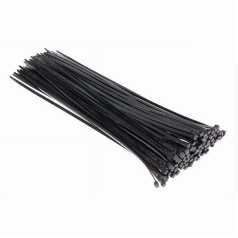 Vtizikl Set 100pz Fascette Serracavo Autobloccanti In Nylon Nero 4.8mm X 350 Mm 48-350-n -