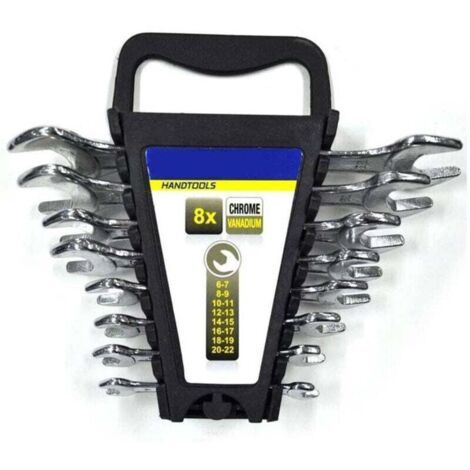 Vtizikl Set Chiavi Inglesi Combinate 8pz 6-22mm In Acciaio Cromo Vanadio Con Astuccio -