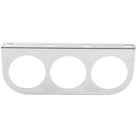Vtizikl Support de montage de jauge de coque de tableau de bord Triple de 52mm/2in 3 trous support de fer de compteur de tableau de bord de voitureargent