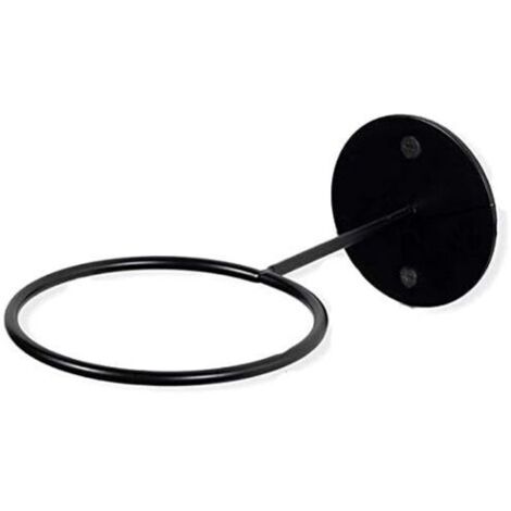 Vtizikl Support mural rond  pour pot de fleurs 21,5 cm noir