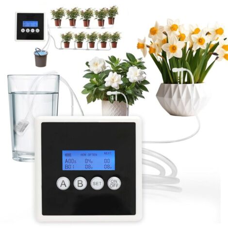 Vtizikl Système D'Arrosage, Automatique Et D'Irrigation Pour Plantes D'Intérieur Kit D'Irrigation Goutte à Goutte Avec écran LED Et Alimentation USB Système D'Irrigation De Jardin Pour 30 Plantes En P