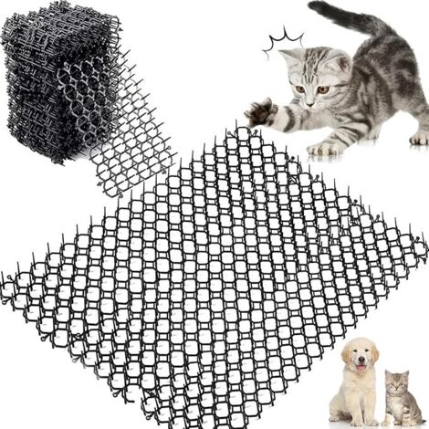 Vtizikl Tapis Anti Chat,12 Pcs Tapis Anti-Chat avec Pointes Tapis Anti Chat Jardin Pic Tapis Anti-Chiens pour Maison Tapis Répulsif pour Chats Pic Anti Chat pour Les Jardins Intérieurs Et Extérieurs