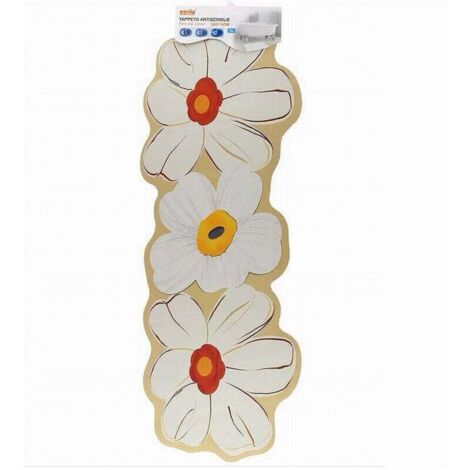 Vtizikl Tappeto Tappetino Arredo Da Bagno 38x118cm Con Motivo Floreale Antiscivolo 87224 -