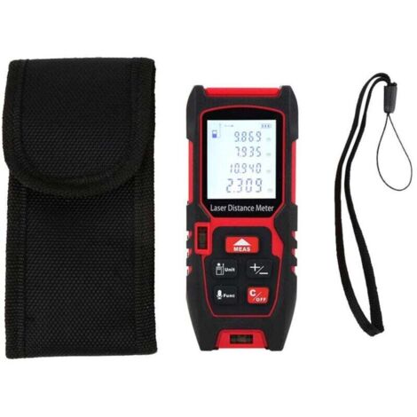 Vtizikl Télémètre laser portable, télémètre infrarouge Altimètre portable Mesure intérieure laser portable de haute précision(60M)