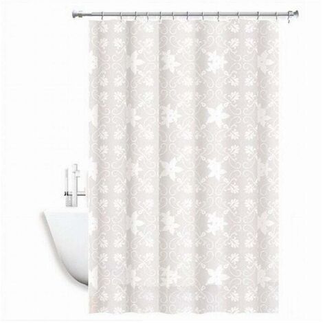 Vtizikl Tenda Doccia Antimuffa Impermeabile 240x200cm Anelli Bianca Maiolica Fiori 69512 -