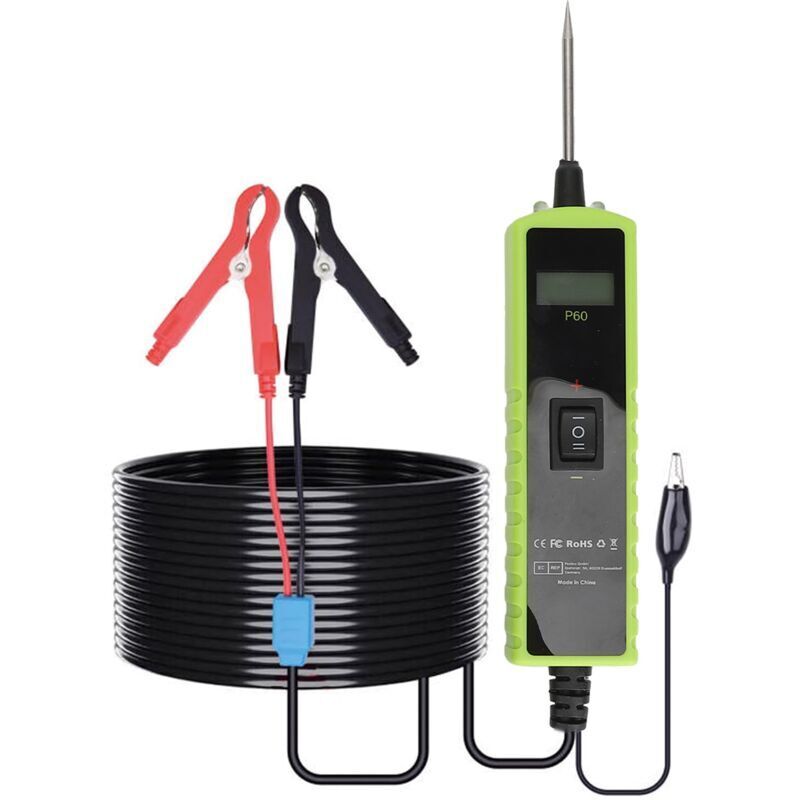 Vtizikl Testeur de Système Électrique Circuit Automobile DC 6-30V, Détecteur de Circuit, Analyseur de Circuit, Sonde de Puissance, Test de