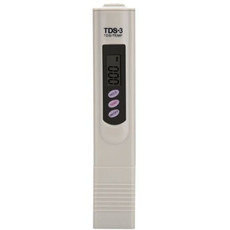 Vtizikl Testeur TDS , appareil de mesure numérique multifonctionnel, testeur professionnel de qualité de l'eau, testeur de pureté, débitmètre 0-9990 ppm avec écran LCD pour eau du robinet et aquarium