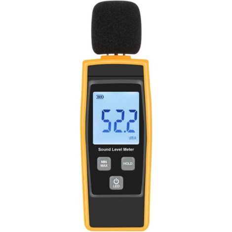 Vtizikl V RESOURCING Sonomètre portable 30-130 dB décibels avec écran LCD numérique rétroéclairé pour une utilisation intérieure/extérieure [Fonctions Max/Min/Manuelle]