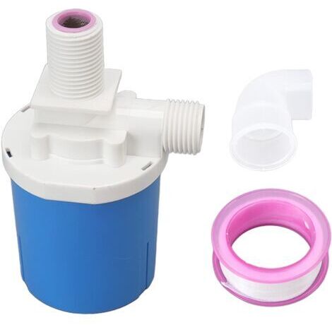 Vtizikl Vanne à flotteur automatique en plastique étanche à l'eau intérieure compacte vanne de contrle du niveau d'eau pour réservoir d'eau G3/4 entrée supérieure intégrée