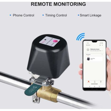 Vtizikl Vanne d'eau intelligente WiFi avec minuterie, contrôleur d'arrêt automatique, domotique, compatible avec Alexa