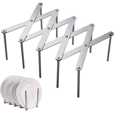 Vtizikl Verstellbarer Topfdeckelhalter aus Edelstahl, multifunktionaler, ausziehbarer Topfdeckelhalter, Topfdeckel-Organizer, Küchenhelfer für die Speisenzubereitung