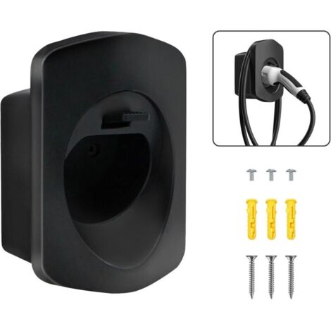 Vtizikl Wallbox Support Mural de Cable Type 2 Support de Type 2 Chargeur pour Voiture électrique avec Connecteur IEC 62196-2 Organiseur de EV Câble Accessoire Station de Charge, Noir