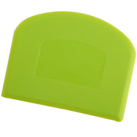 Vtizikl1 Pièces 11.7×9,3cm - Coupe-pâte Grattoir a Pâte en Plastique pour Cuisine, Pâtisserie, Crêpes - Vert