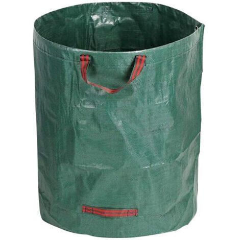 Vtizikl1x 500 litres sac de jardin stable（Sangles rouges）sac à feuilles sac à déchets de jardin sacs pour déchets de jardin sacs pour déchets verts pliables, grands, robustes en toile de polypropylène