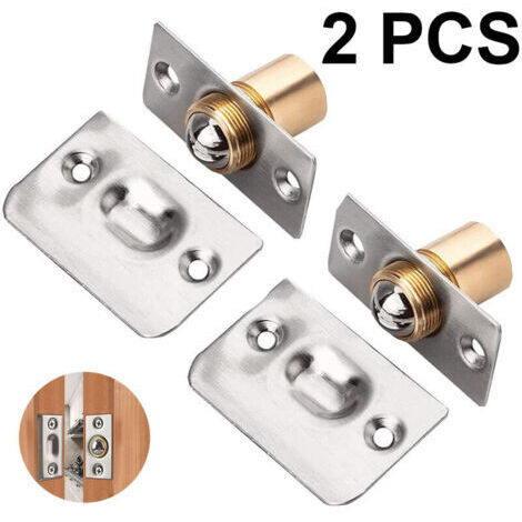 Vtizikl2 pièces loquet à bille de porte d'armoire, loquet à rouleau réglable en acier inoxydable pour quincaillerie de porte de balcon serrures à bille se