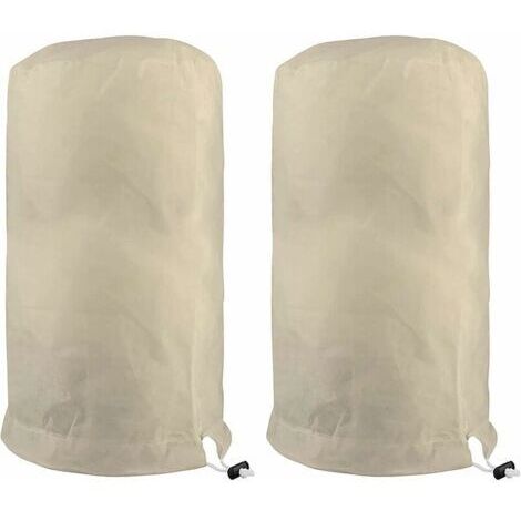 Vtizikl2 pièces Voile D'hivernage Plante, Voile Hivernage Olivier, Voile Dhivernage Arbre, Housse De Protection Tomate Citronnier, Housse Hivernage pour Plantes Sac Vegetaux Jardin Tissu Non Tissé (60