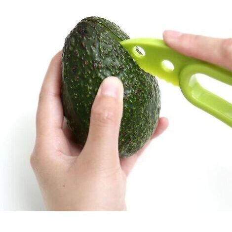 Vtizikl3 En 1 Trancheuse d’avocat Karité Corer Beurre Éplucheur de fruits Cutter Séparateur de pulpe Plastique Trancheuses de cuisine