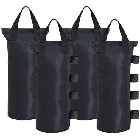 Vtizikl4Pcs Sacs De Poids De Sable Poids De Jambe Pour Tente Pop Up Pare-Soleil Pare-Soleil Sac De Pieds Leste, Noir