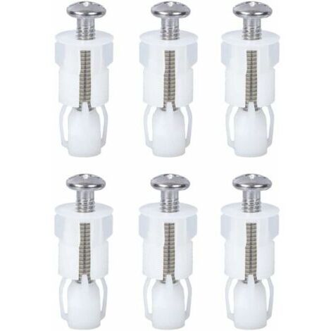 VtiziklAbattant WC Fixations Charnières 6 Pièces Vis D'expansion Couvercle Toilette Jeu de Fixation D’abattant de WC Vis D'expansion pour Couvercle de Toilette Fixation Abattant WC Vis, Ensoleillé