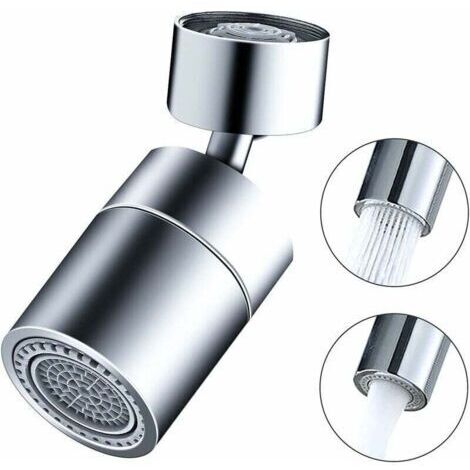 VtiziklAérateur de Robinet, 720° Mousseur Robinet de Cuisine, Réglable Aérateur de Robinet avec 2 Modes, Universel Robinet Filtre pour Cuisine Salle de Bain
