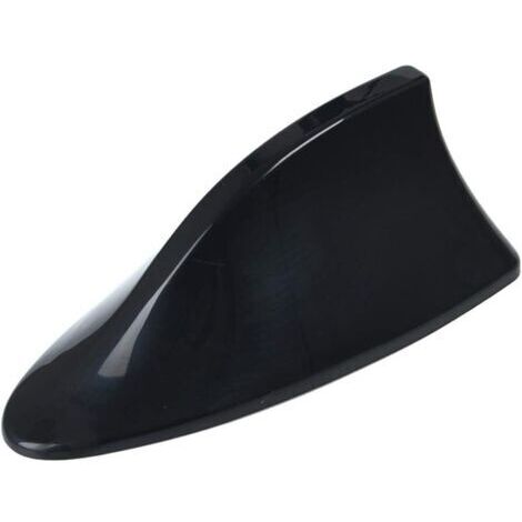 VtiziklAntenne d'aileron de requin de voiture, antenne radio vierge sans perforation peinture ABS signal amélioré antenne de voiture aileron de requin (noir), Ensoleillé