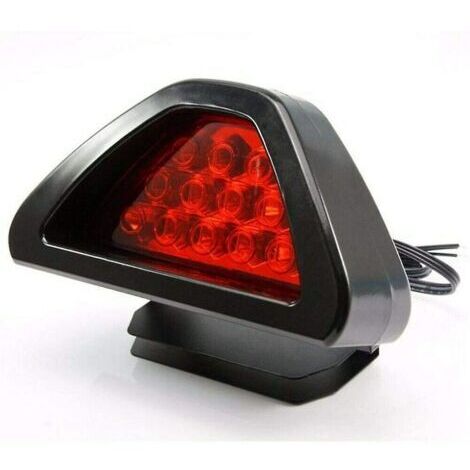 VtiziklArrière Queue Troisième feu de freinage Voiture Universal Stop Light Véhicule Stroboscope Flash Brouillard Feu rouge Rouge Coquille-Ensoleillé
