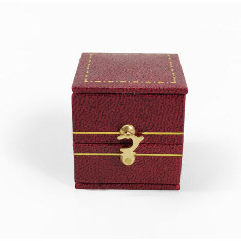 VtiziklBoîte à bagues vintage bijoux présentoir organisateur boîte sortie en cuir PU(rouge)
