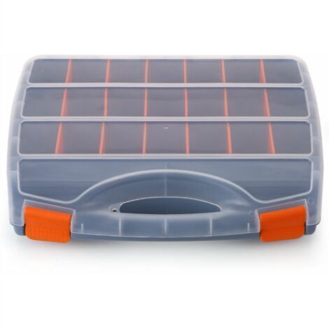 VtiziklBoîte à outils Portable en plastique boîte à outils boîte de pièces boîte de rangement de vis boîte de composants électroniques boîte de grille