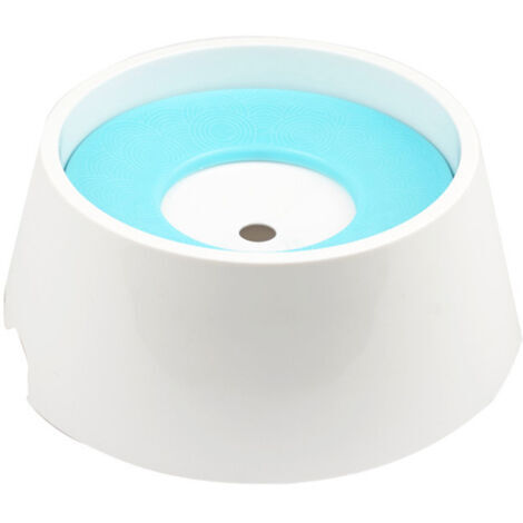 VtiziklBol d'eau pour animaux de compagnie lent, bol d'eau automatique pour animaux de compagnie, bol d'eau flottant, bol d'eau flottant, chien chat chiots chaton 1L grande capacité(bleu)