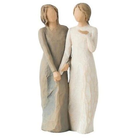 VtiziklCadeau Décoration Festival Cadeau Commémoratif Peint À La Main Statue Sœurs Résine Ornement Artisanat