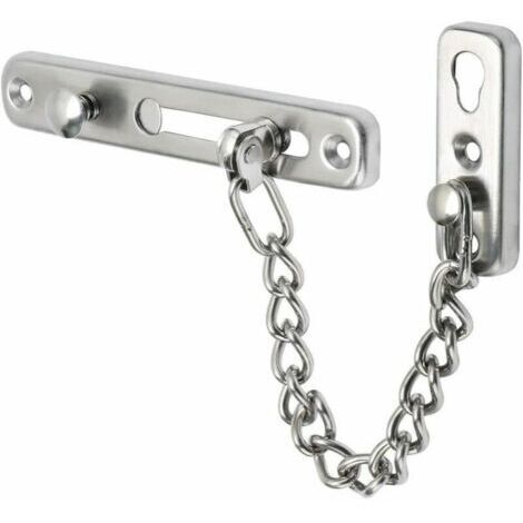 VtiziklChaîne de Porte de Sécurité Limiteur de Porte Étroit Verrou de Porte Anti-Vol à Ressort avec Vis pour Porte Interne à Domicile, Finition Brossée en Acier Inoxydable