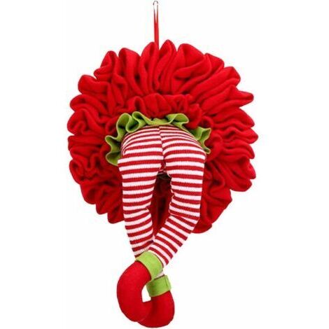 VtiziklCouronne de décoration de Noël, décoration de couronne de porte, pendentif extérieur, décoration de Noël, décoration de couronne d'arbre pour porte, mur ou fenêtre, mur de cheminée