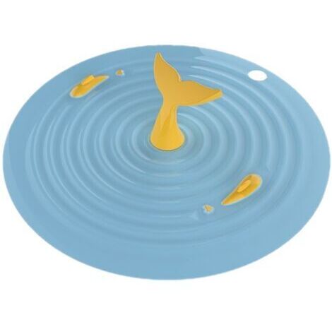 VtiziklCouvercle de vidange de sol en silicone Rond Anti-odeur Bouchon de vidange de sol Cuisine Évier Filtre Toilette Salle de bains Désodorisant d'égout（jaune-bleu）