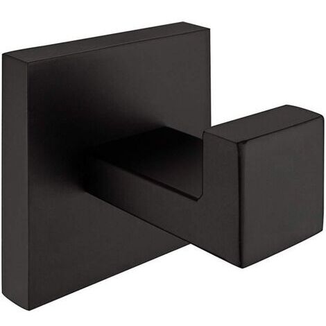 VtiziklCrochet porte-serviettes , crochet de manteau en acier inoxydable , porte-serviettes, crochet mural de salle de bain de style industriel moderne(noir)