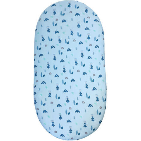 VtiziklDrap-housse de dessin animé en coton polyester pour bébé Drap de lit pour berceau de bébé Housse de matelas de petite taille 82 41 8 Convient pour berceau, nacelle et berceau（d'herbe）
