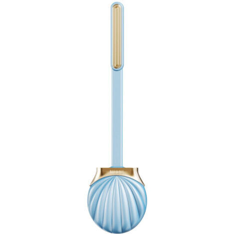 VtiziklEnsemble brosse de toilette et support pour salle de bain, tête de brosse de toilette flexible avec poils en silicone, taille compacte pour un rangement et une organisation faciles（bleu）