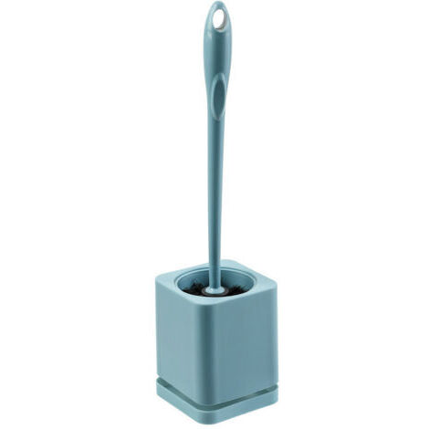 VtiziklEnsemble de brosses de toilette, poinçonnage gratuit, brosse de nettoyage murale, brosse de toilette domestique avec base（bleu foncé）
