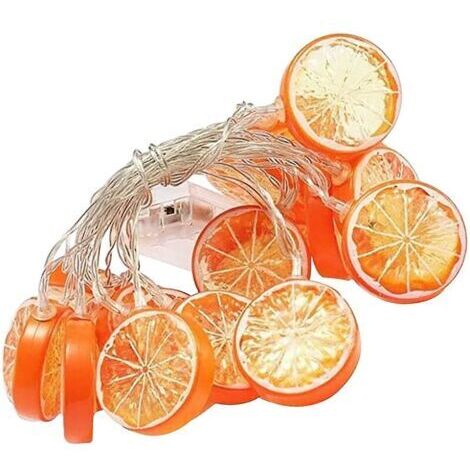 VtiziklGuirlande lumineuse décorative Led citron à piles de 1,5 mètres de long 10 cordes lumineuses