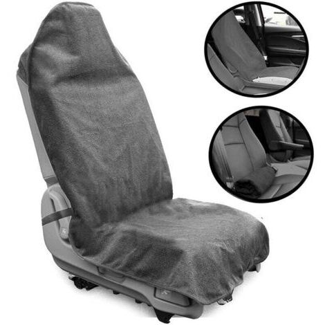 VtiziklHousse de Siege Avant Voiture Universelle, Imperméable, Antidérapante et Absorbant Sueur, Lavable en Machine Fait de Serviette Confortable, Couvre/Protection Siege Auto Idéales pour Fitness