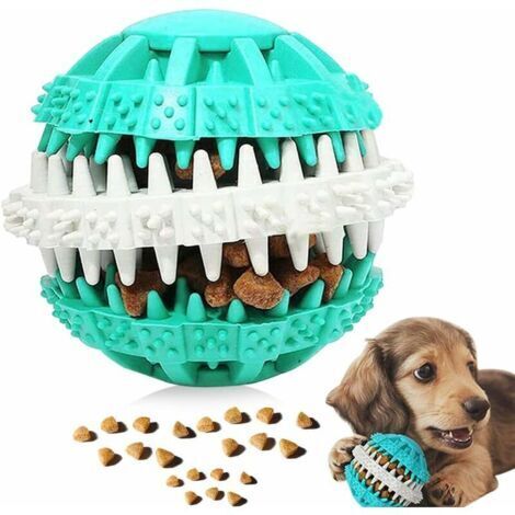VtiziklJouet pour Chien Balle, Balle De Jeu pour Chien, Chien Balle À Mâcher en Caoutchouc Nettoyer Les Dents Non Toxique Résistant Aux Morsures Jouet Balle de Jouet Interactive d'entraînement IQ