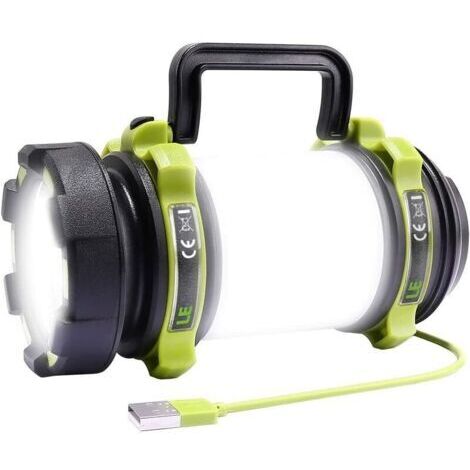 VtiziklLampe Camping LED, Lanterne Camping Rechargeable 2600mAh, Lampe Torche LED Puissante 6 Modes, Cable USB Inclus, Etanche pour Bricolage, Randonnee, Garage, Secours, Cave etc., Ensoleillé