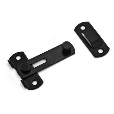 VtiziklLoquet de porte Loquet de porte en acier inoxydable de haute qualité, adapté au loquet coulissant de porte et fenêtre loquet de grange, ménage, extérieur (Noir)