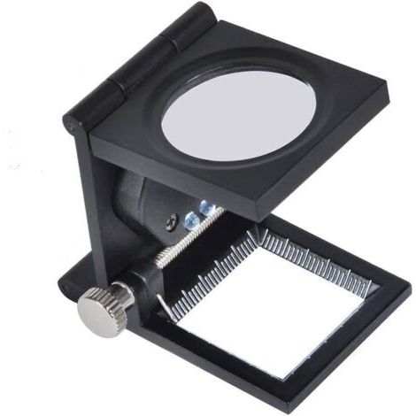 VtiziklLoupes de comptage de fil avec échelle 10X loupe d'écran support pliant loupe en tissu avec lumière LED pour outil de bijoux optique textile