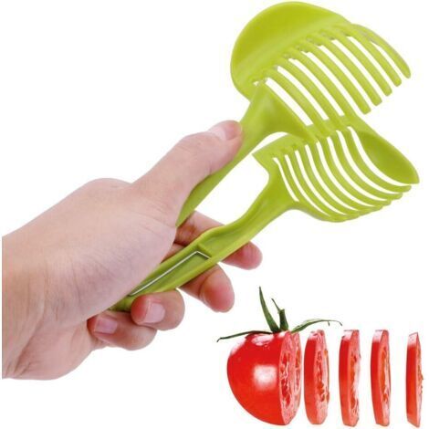 VtiziklOutil de cuisine gadget créatif multifonction, trancheuse de fruits, ustensile de cuisine, pince à pain, trancheuse de tomates, Ensoleillé