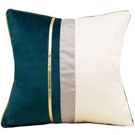 VtiziklPatchwork rayé Velours Coussin Housse Canapé Salon Chambre Voiture